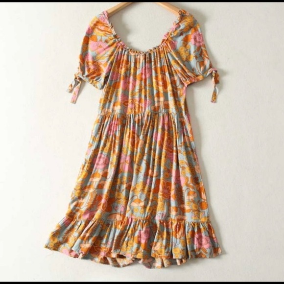 Marigold Floral Print Dress - Picture 6 of 6